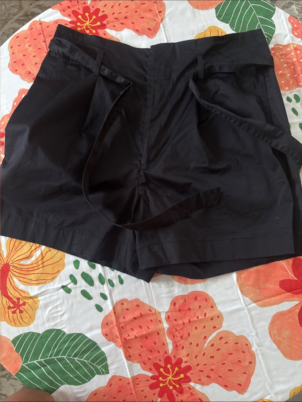 Lauren Ralph Lauren Black High-Rise Tie-Waist Shorts